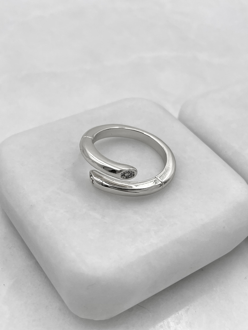 Altın Kaplama Gömme Taşlı İkiz Yüzük Gümüş