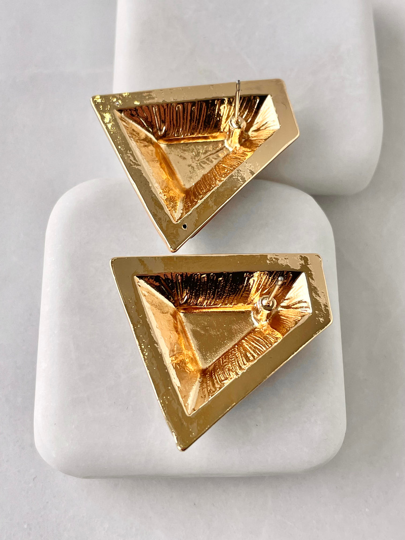 Leopar Desenli Gold Tasarım Küpe