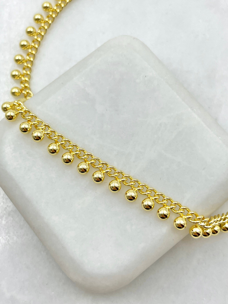 Topçuk Sallantılı Dizi Halhal Gold