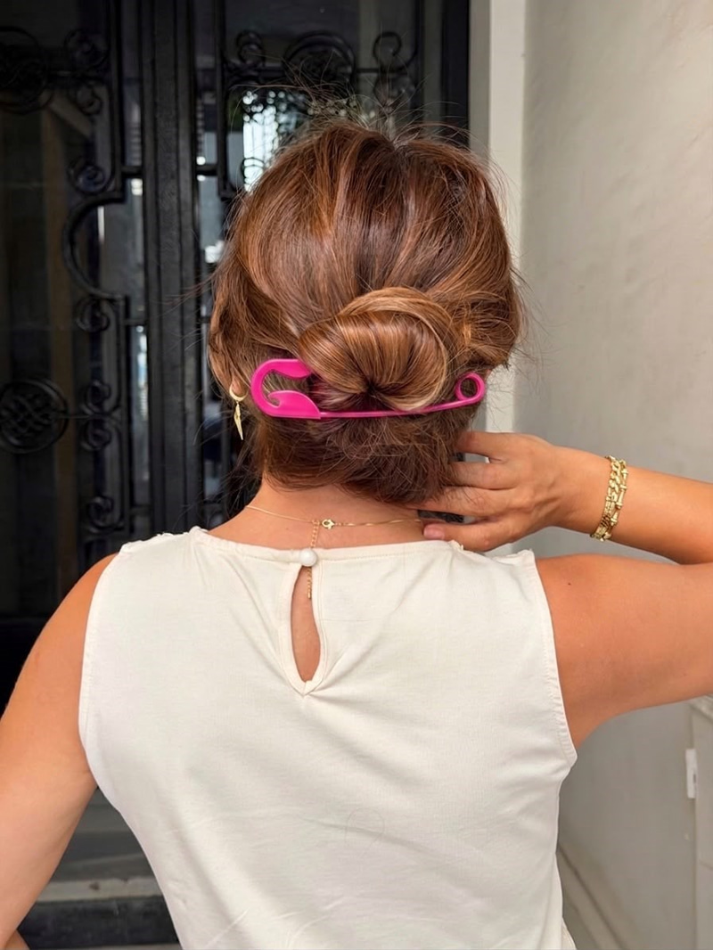 Neon Çengel Toka Pembe