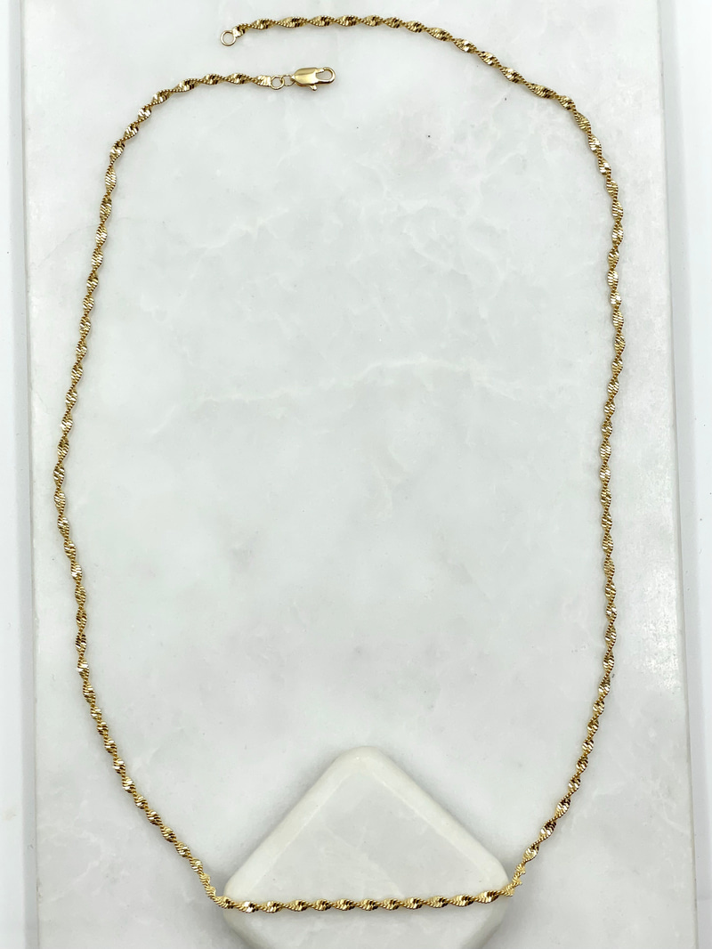 Kedi Merdiveni Kolye 60 cm Gold