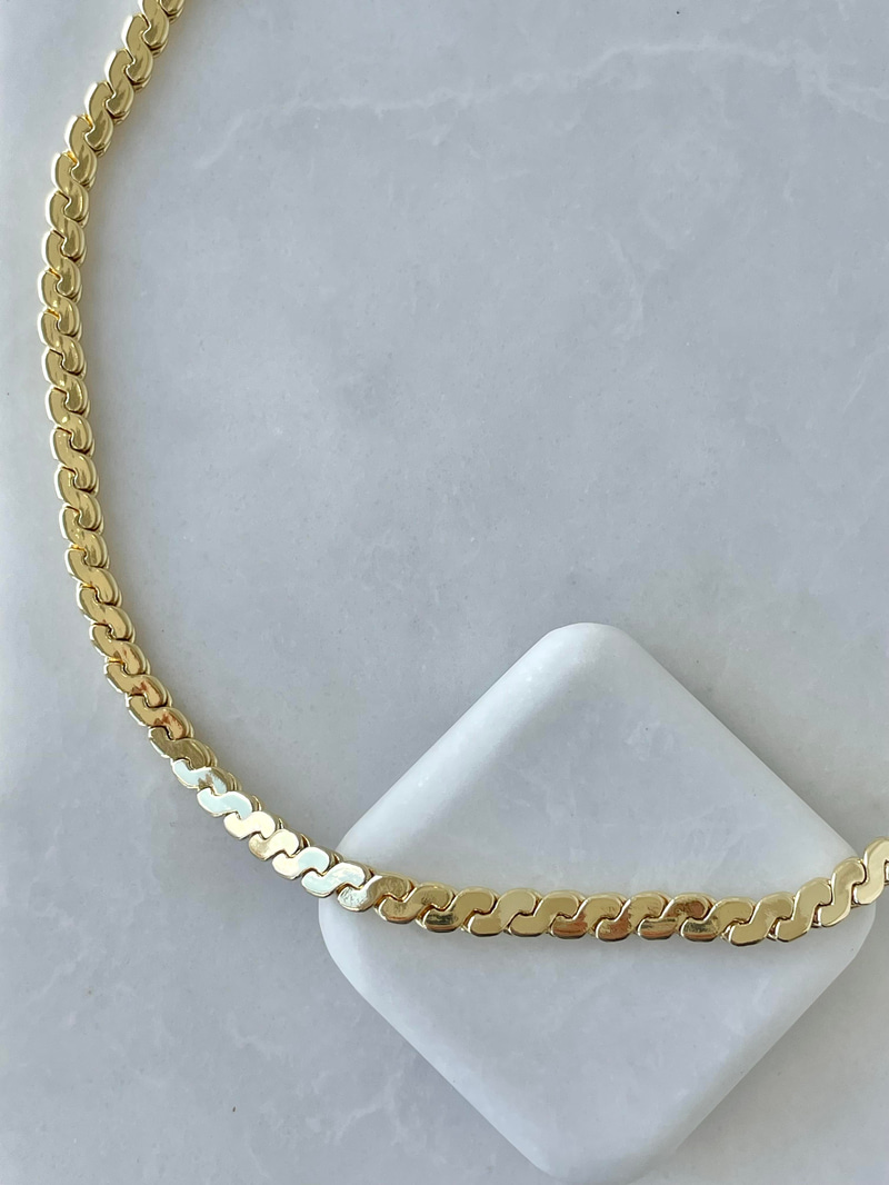 Altın Kaplama 5 mm Burgu Zincir Kolye 45 cm Gold