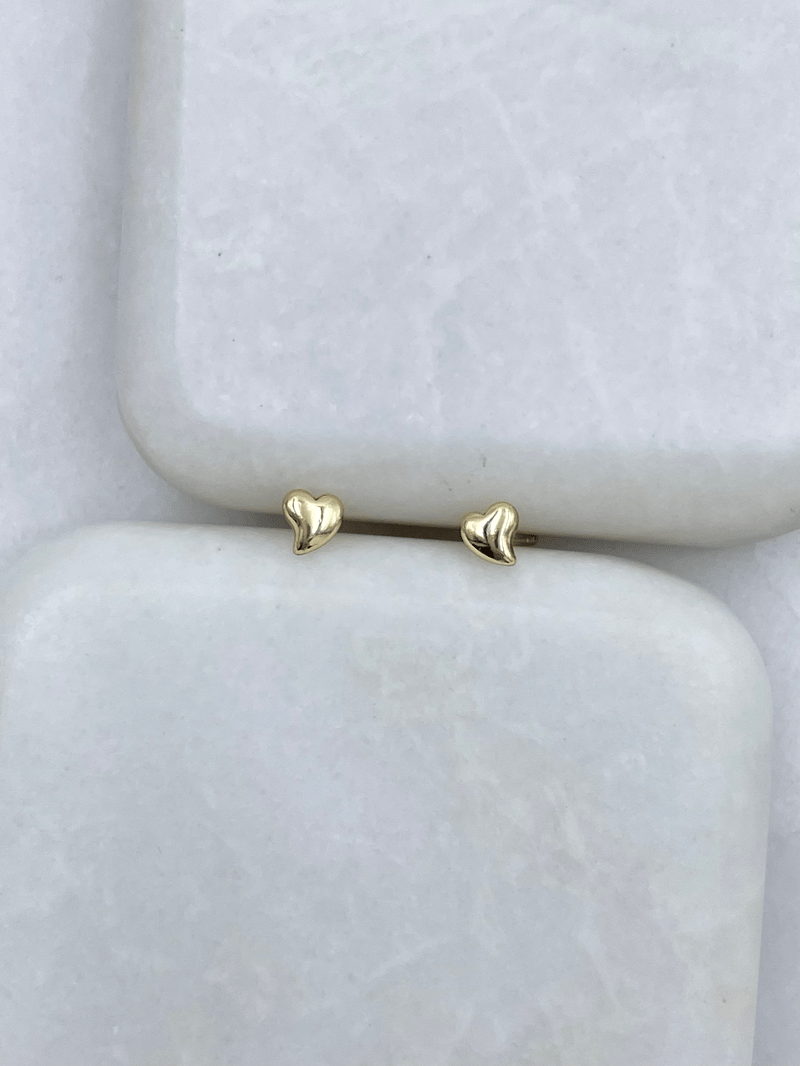 Özel Seri Minik Kalp Küpe 0,4 cm Gold