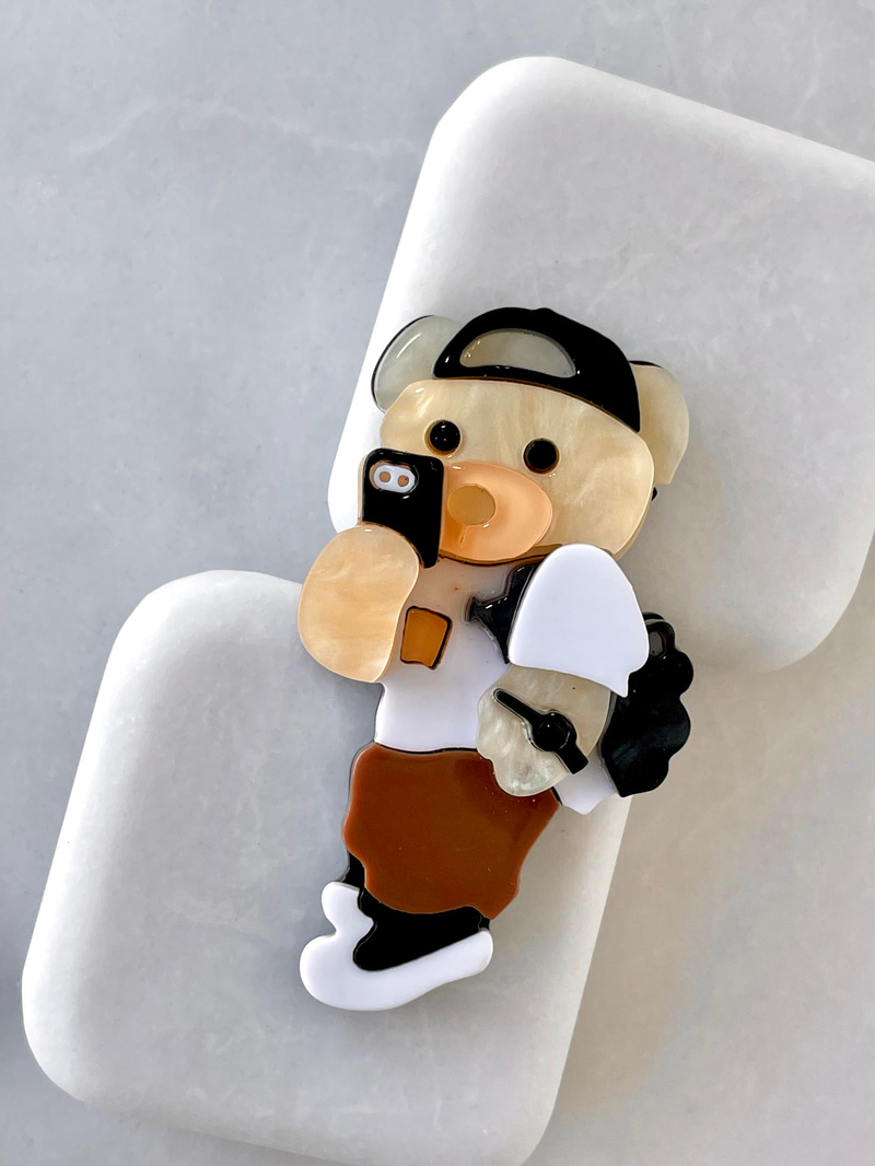 Teddy Kemik Broş