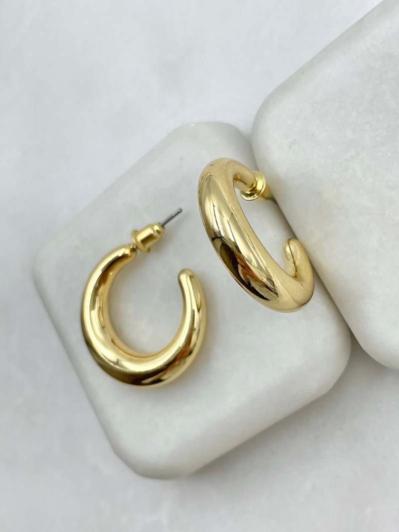 Bombe Daire Küpe Gold