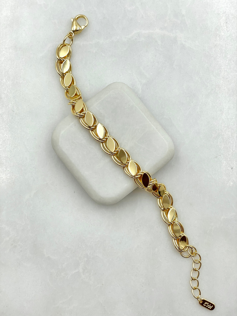 Çerçeve Arpa Bileklik Gold