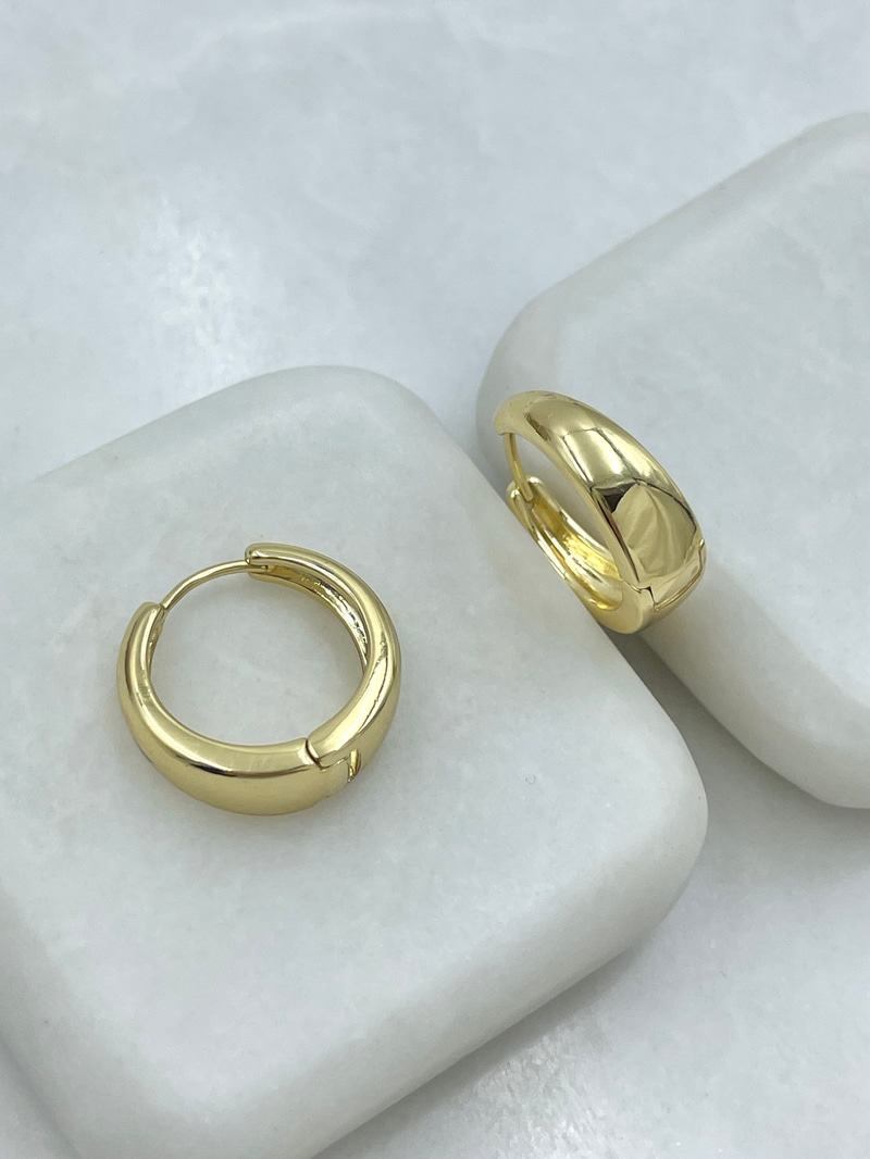 Özel Seri Damla Kesim Bombe Küpe 2 cm Gold