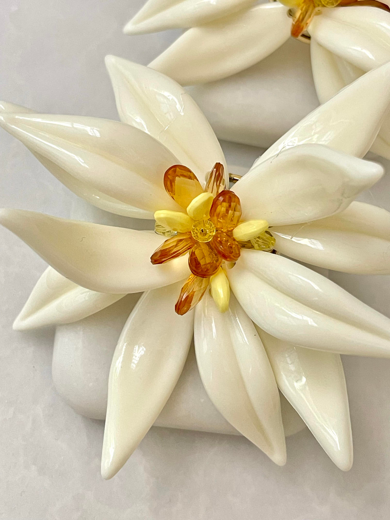 Lotus Çiçek Küpe Renkli