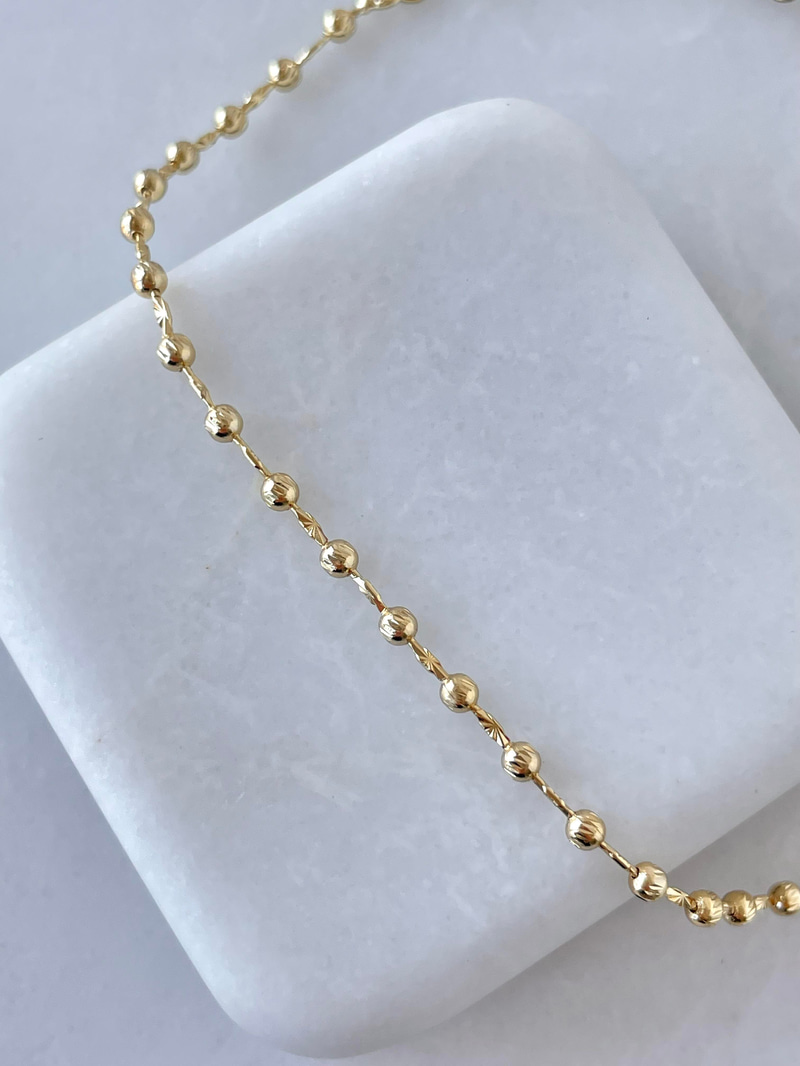 Özel Seri Minimal Işıltılı Topçuk Bileklik Gold