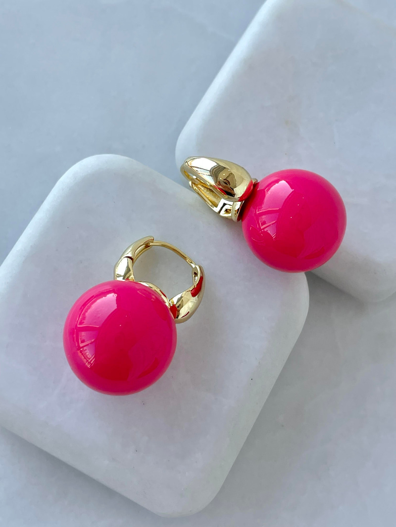 Damla Top Sallantılı Küpe Pembe