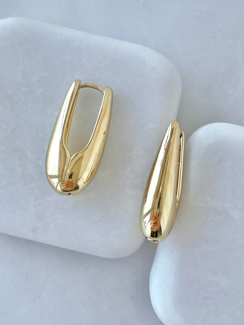 Özel Seri Damla Model Küpe Gold