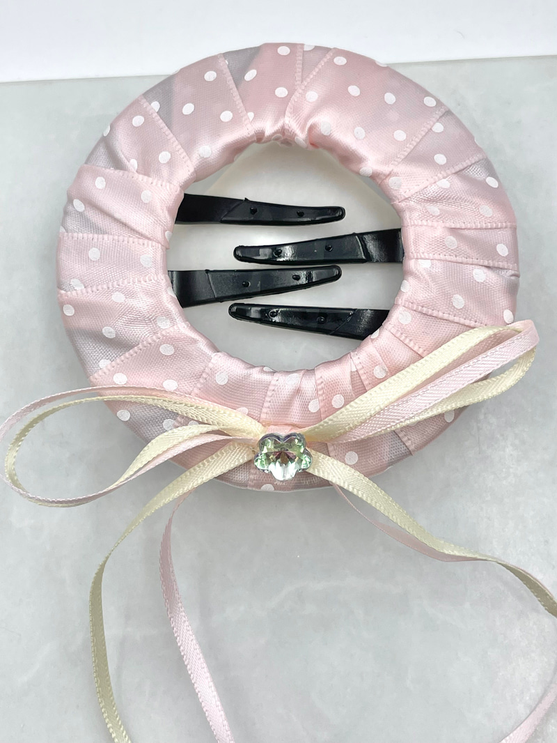 Puantiyeli Hair Loop Toka Pembe