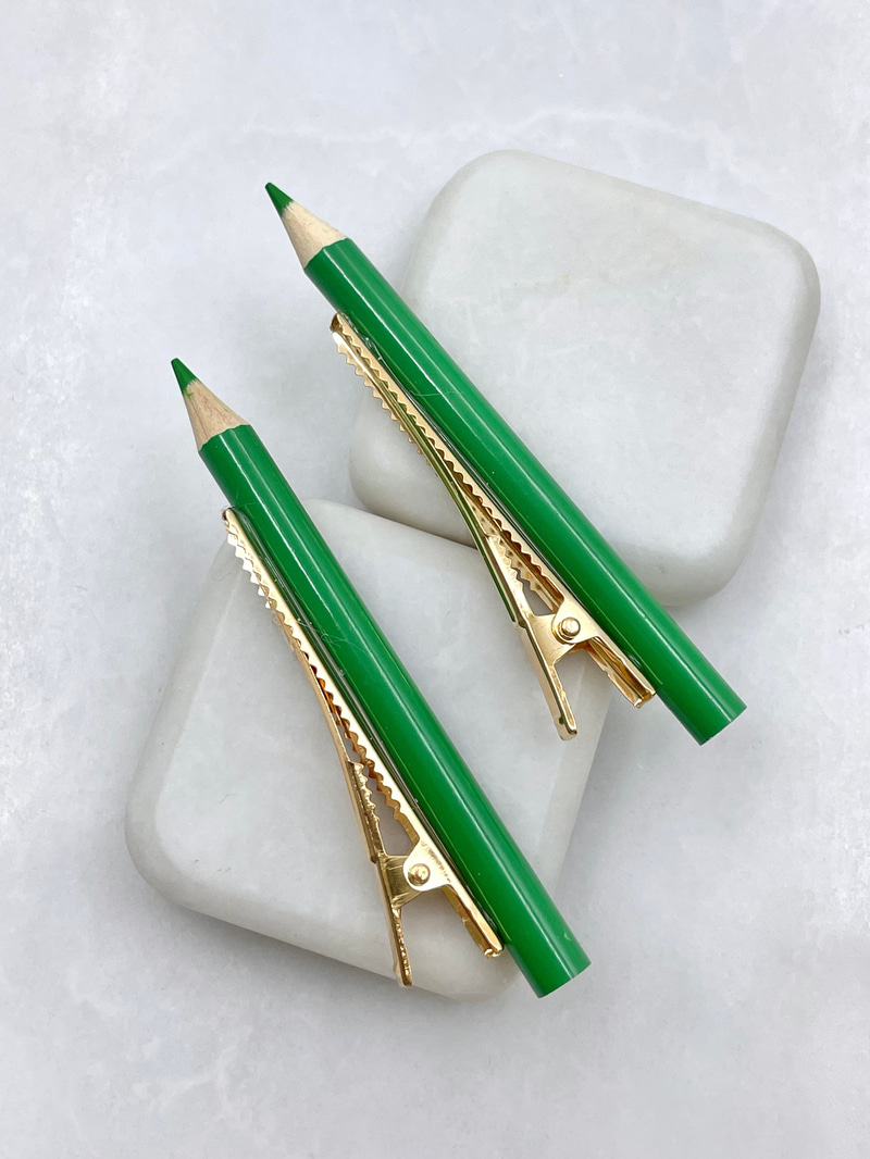 İkili Kalem Pens Toka Yeşil