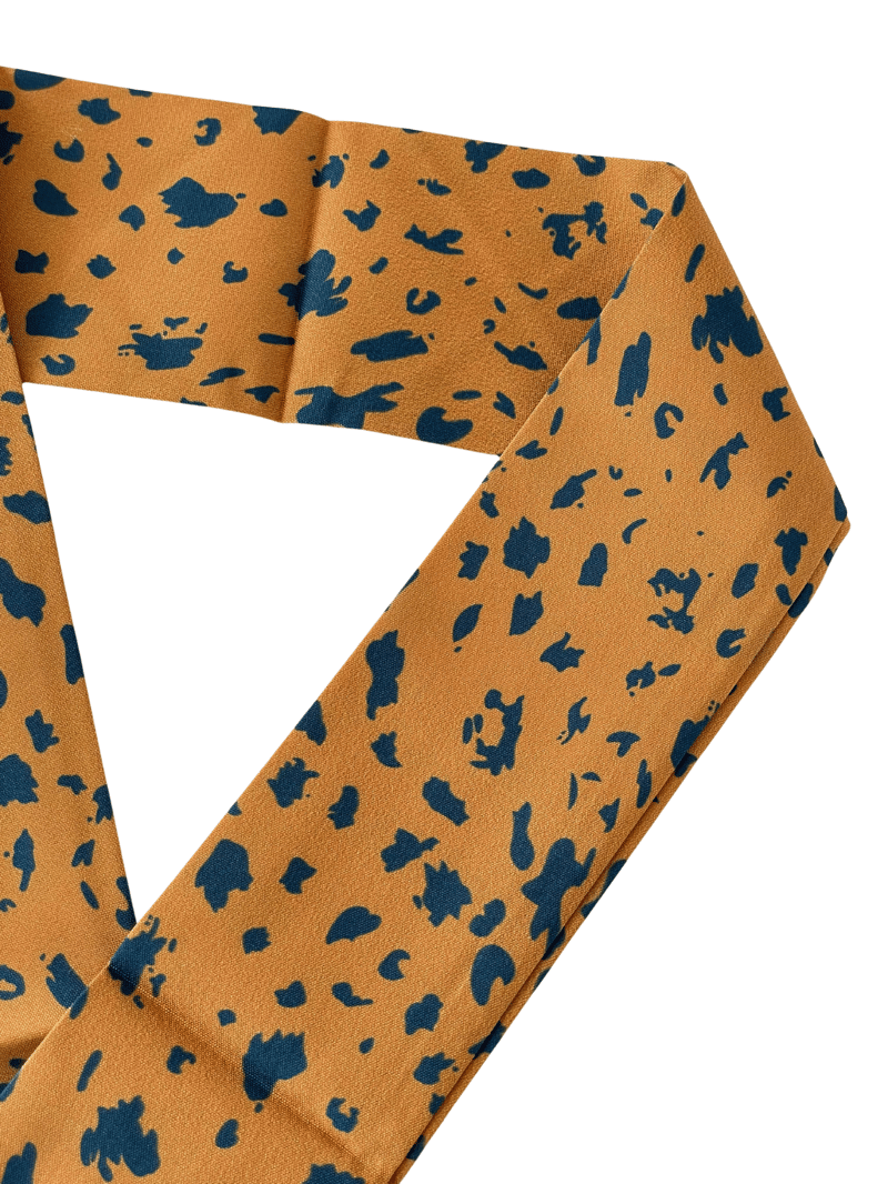 Leopar Desenli Bandana Fular Renkli