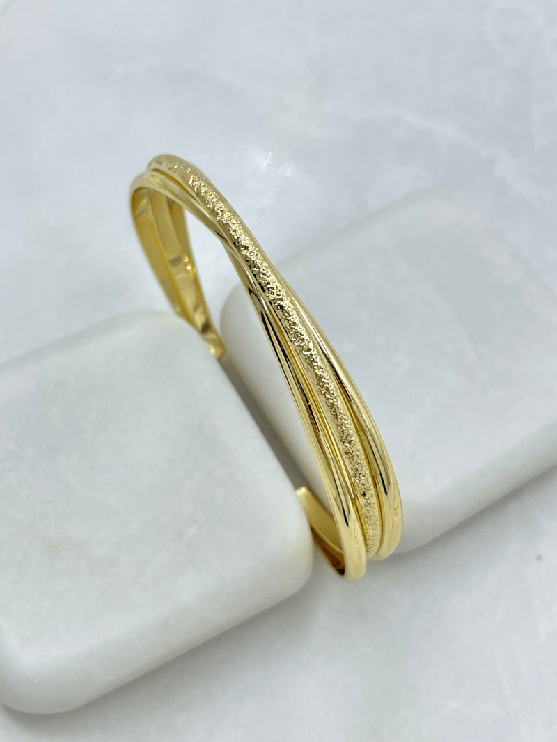 Altın Kaplama Ezme Model Çoklu Bileklik Gold