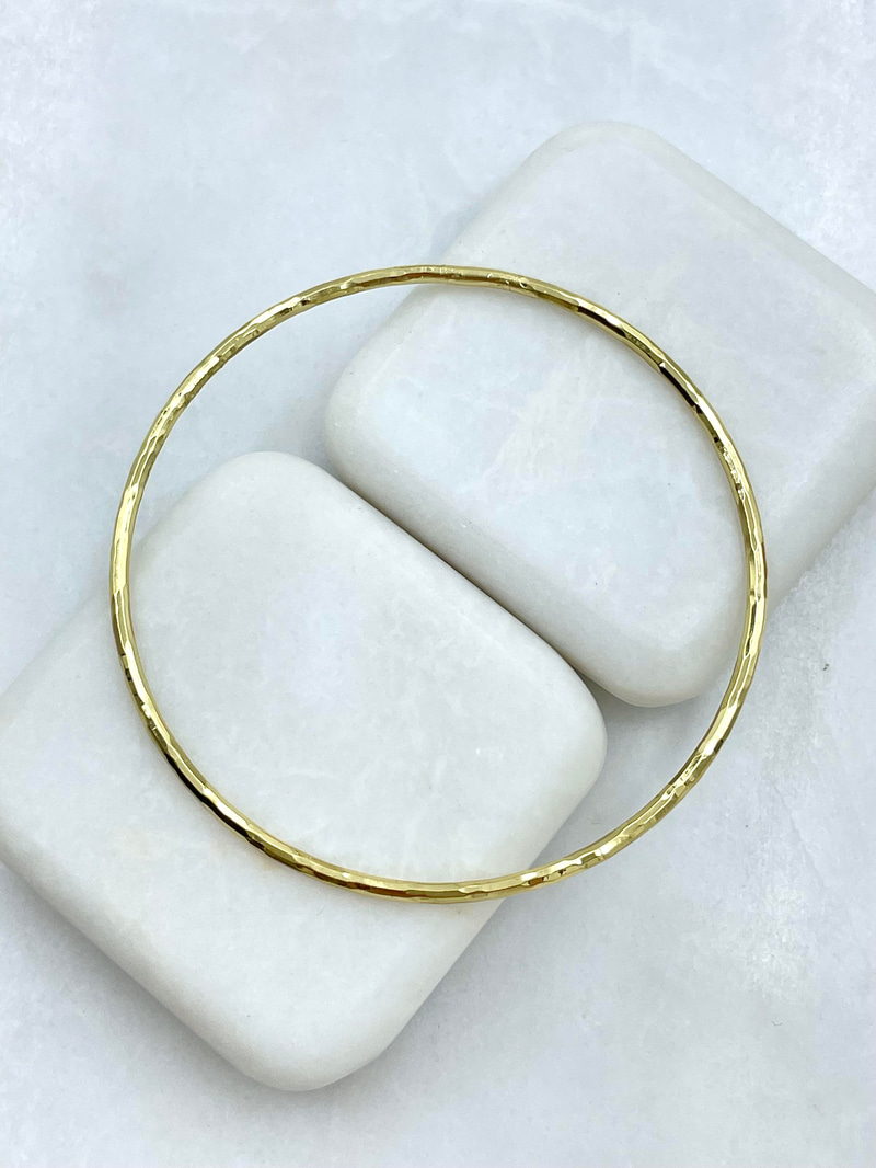 Özel Seri Ezme Yansımalı Ajda Bilezik Gold