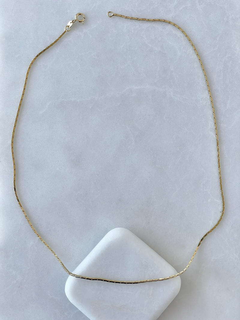 Özel Seri Ezme Basic Zincir Kolye Gold