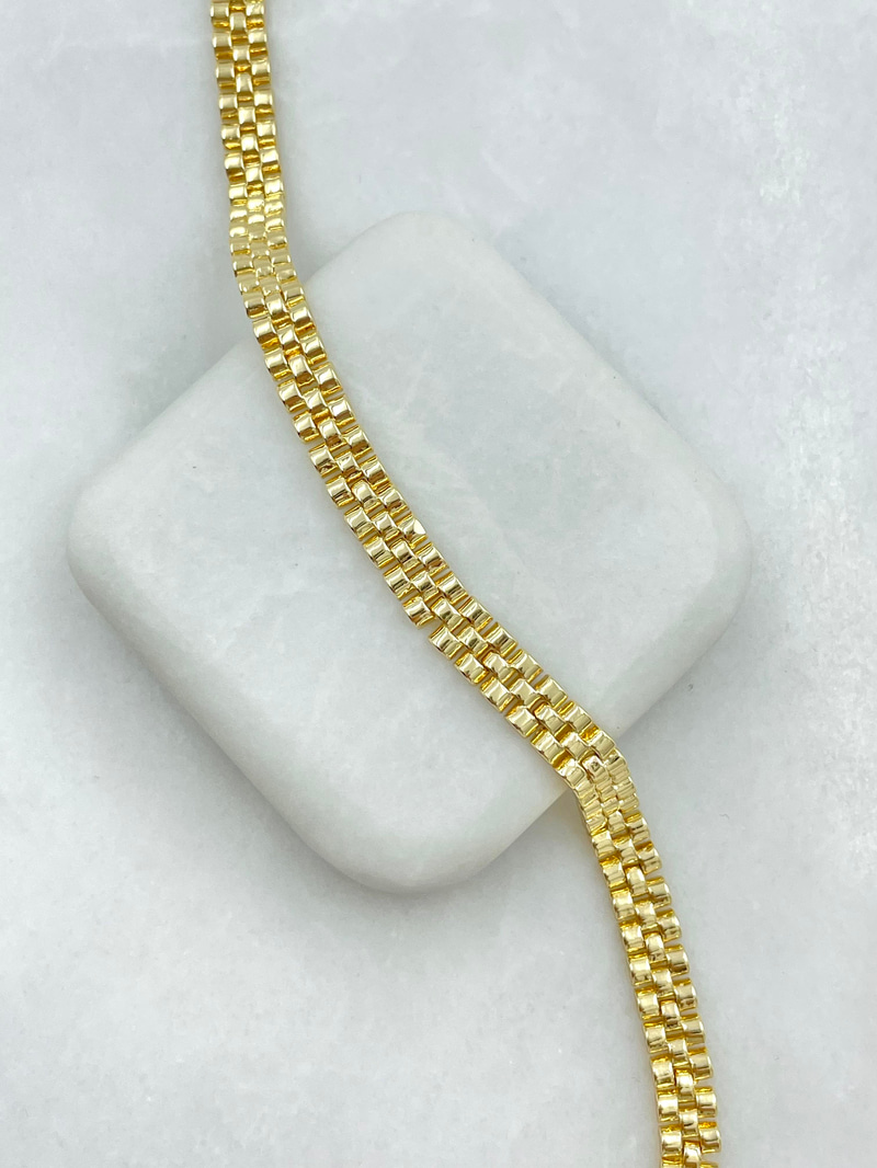 Altın Kaplama Kordon Bileklik Gold