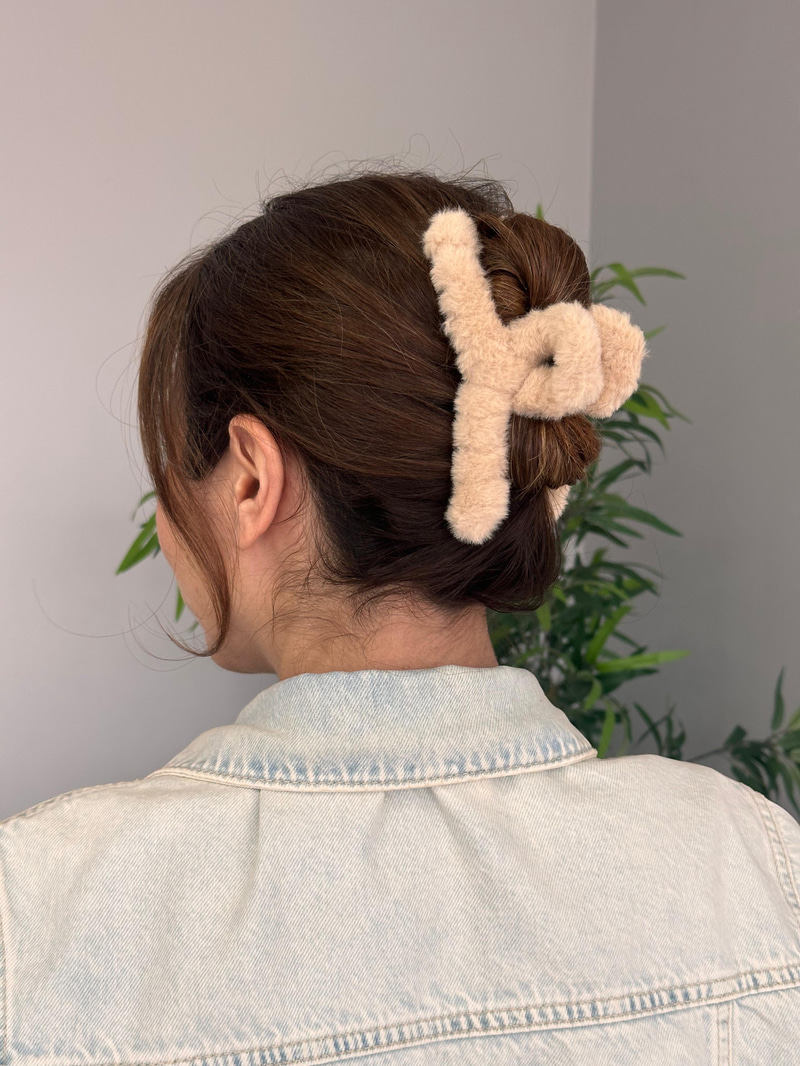 Peluş Mandal Toka Bej