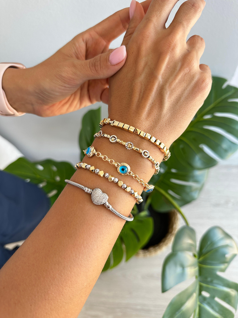 Küp Dorikalı Çift Renk Bileklik