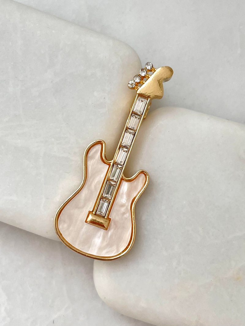 Gitar Broş Gold