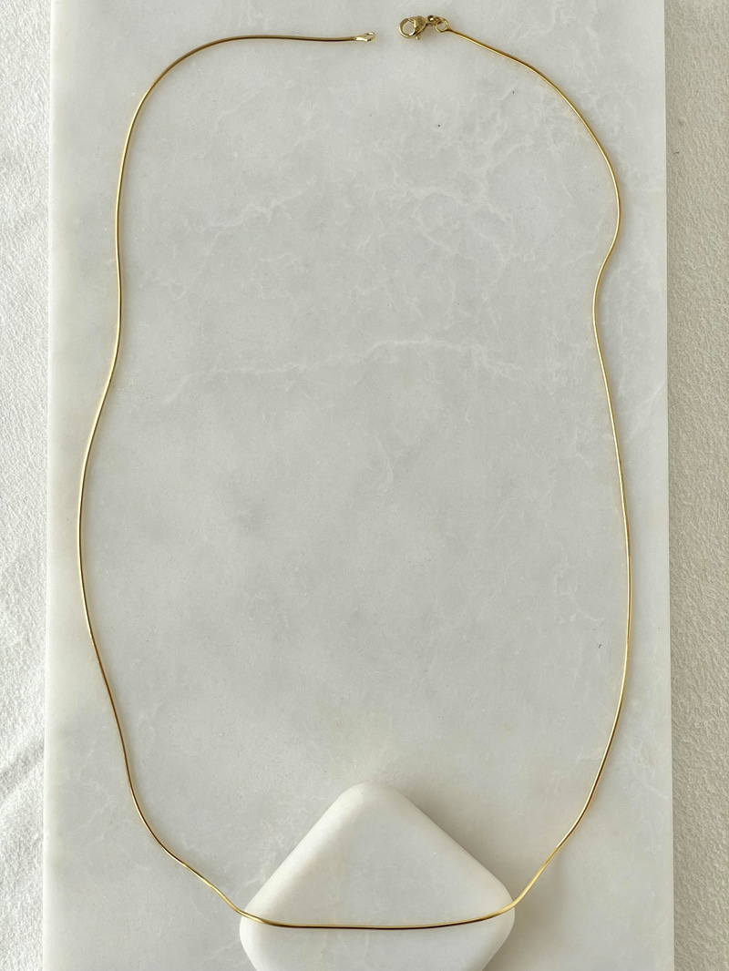 Özel Seri Basic Yılan Zincir Kolye 60 cm Gold