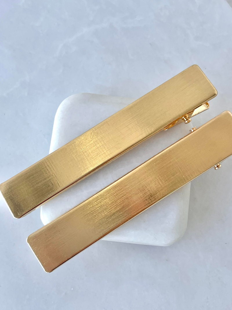 İkili Mat Çubuk Pens Toka Gold