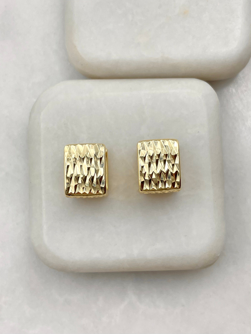 Mozaik Yansımalı Kare Küpe Gold