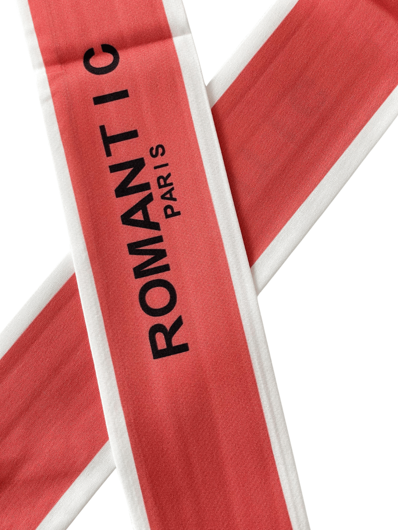 Yazılı Nar Çiçeği Bandana Fular Renkli