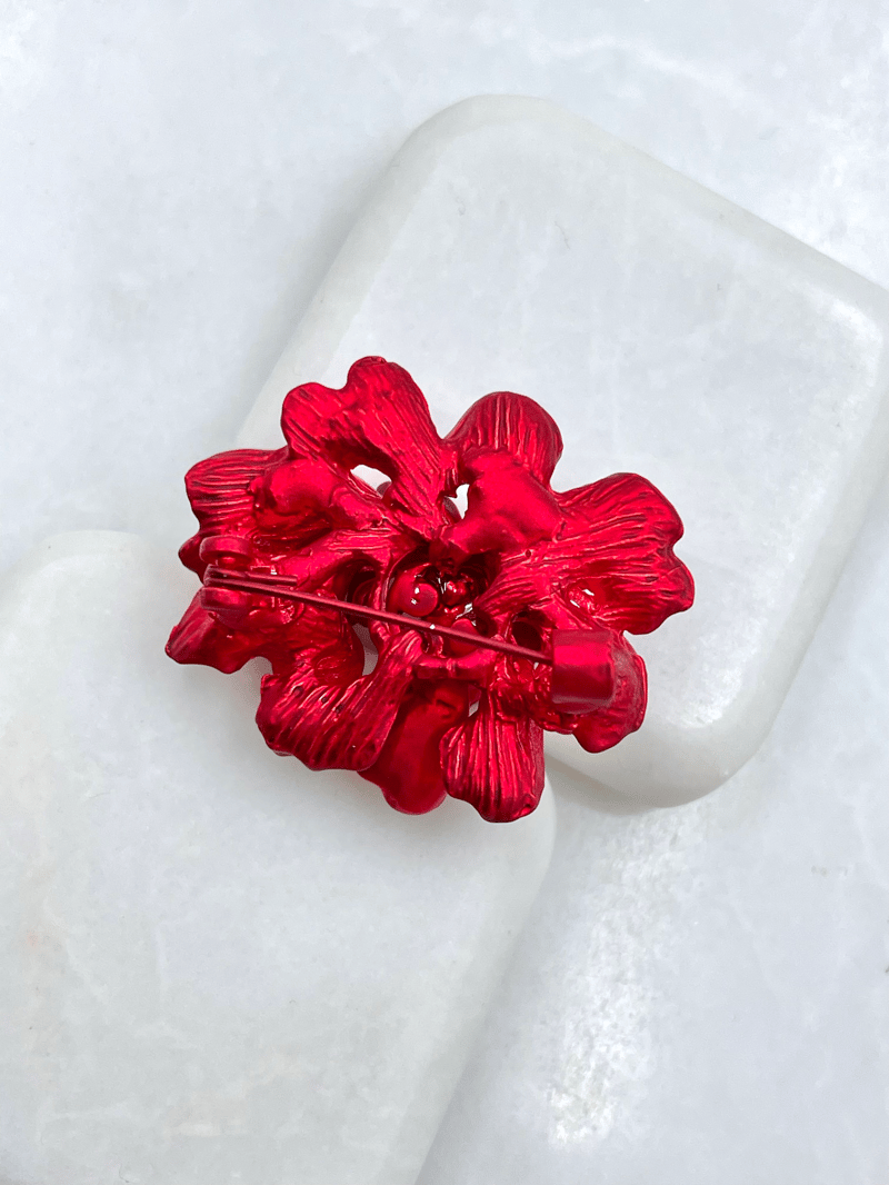 Kırmızı Karanfil Broş Renkli