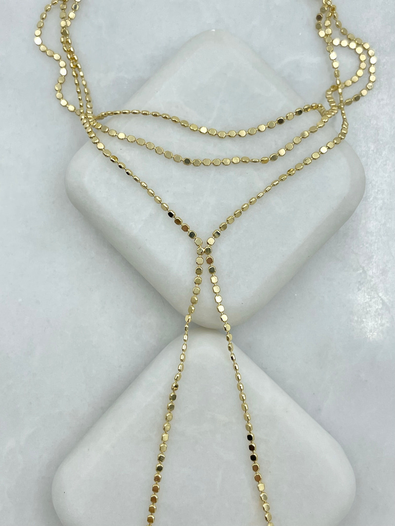 Altın Kaplama Çift Sıra Minimal Arpa Zincir Şahmeran Gold