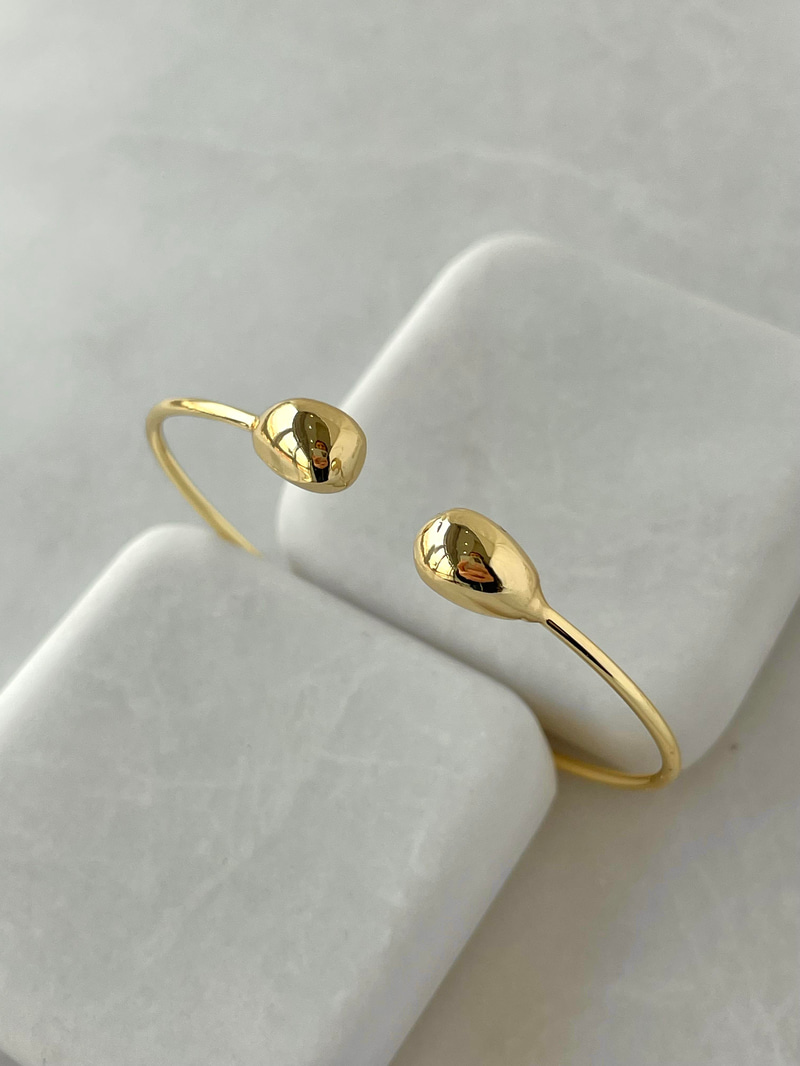 İkili Damla Bilezik Gold