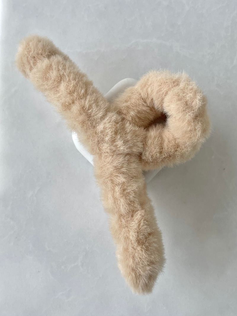 Peluş Mandal Toka Bej