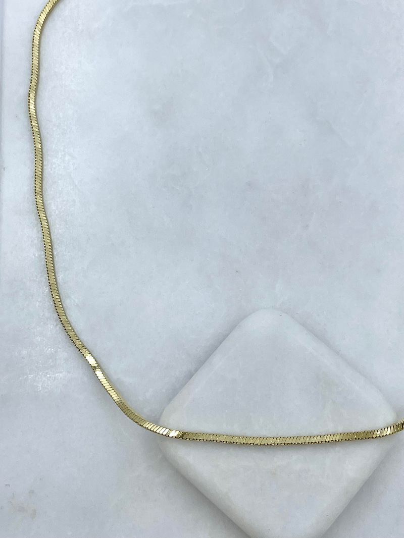 Özel Seri Üçgen İtalyan Zincir Kolye 50 cm Gold