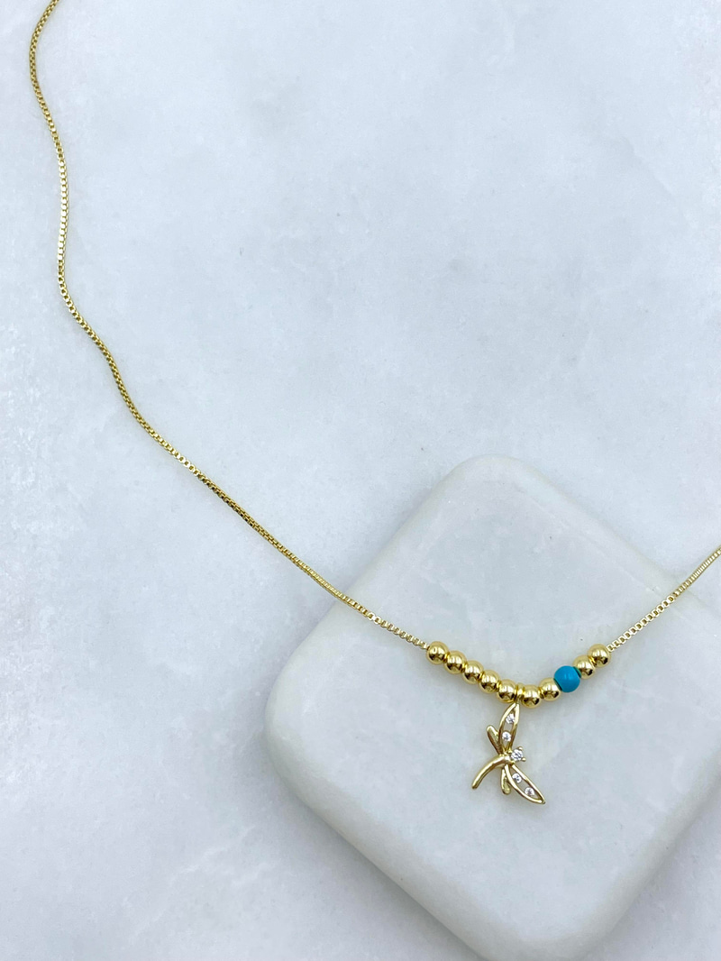 Altın Kaplama Minimal Yusufcuk Model Asansörlü Kolye Gold