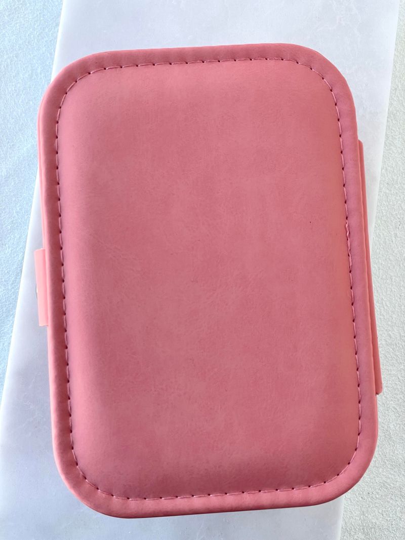 Suni Deri Takı Kutusu Pembe