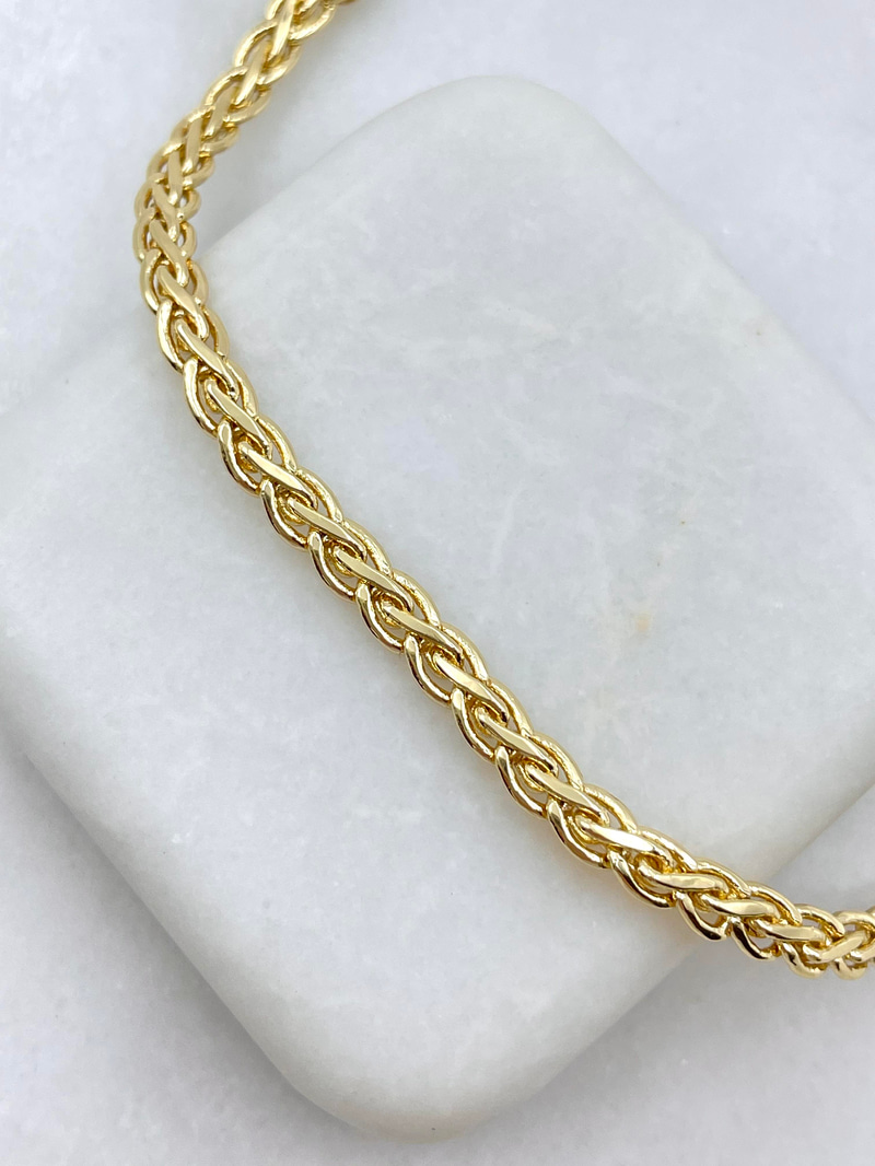 Altın Kaplama Örgü Model Bileklik Gold