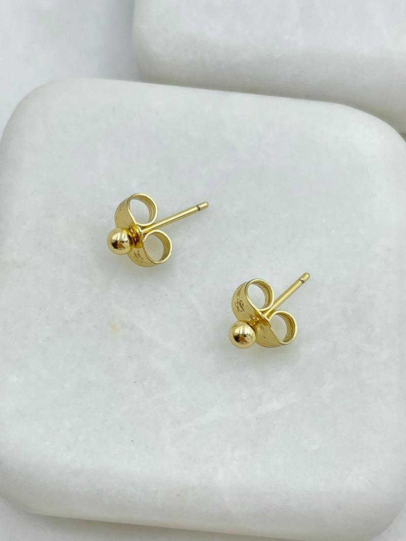 Özel Seri Topçuk Küpe 0,2 mm Gold