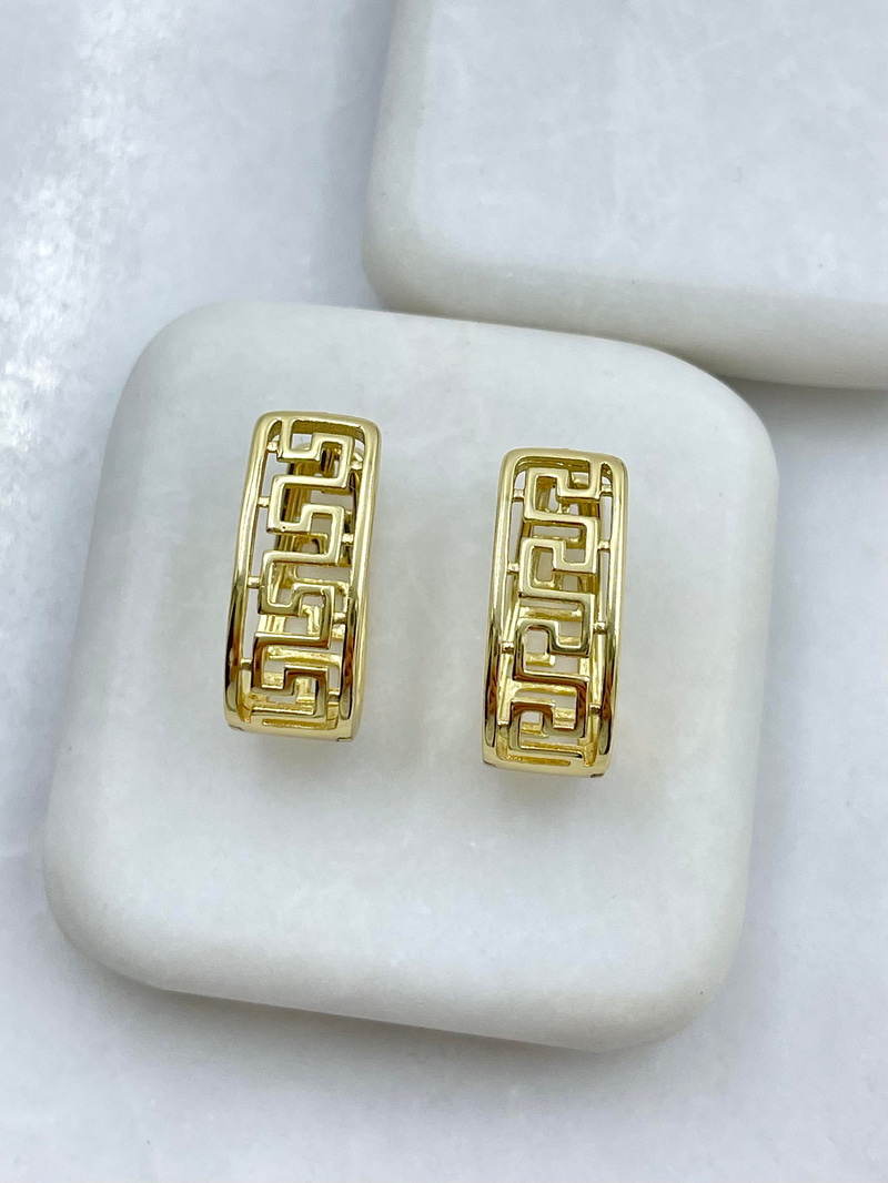 Özel Seri Etnik Desen U Küpe Gold