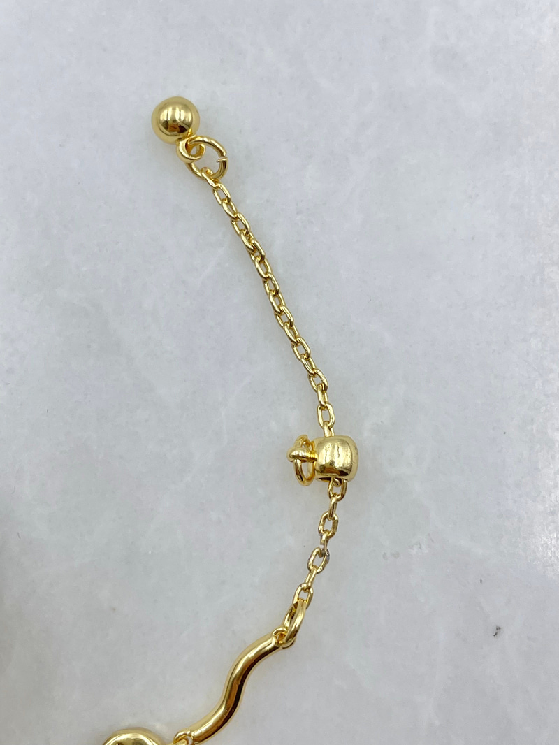 Kuzey Yıldızı Daire Asansörlü Bileklik Gold
