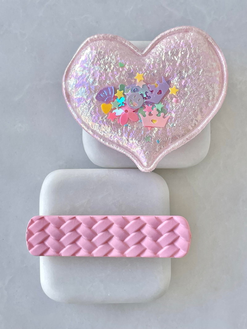 Bombe Kalpli İkili Pens Toka Pembe