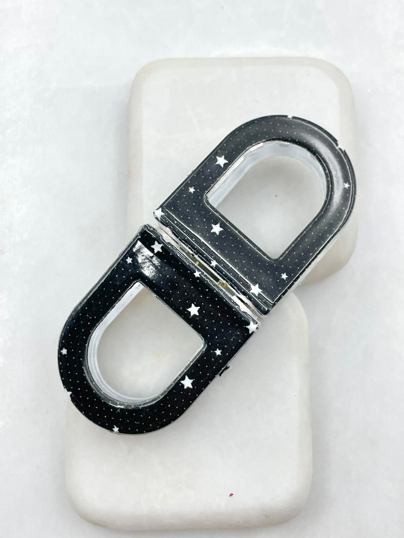 Yıldız Desenli Magnet Lock Siyah