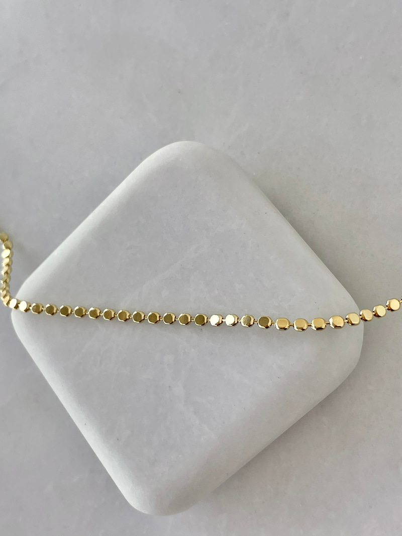 Altın Kaplama Arpa Zincir Kolye 60 cm Gold