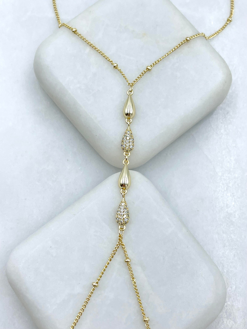 Altın Kaplama Gömme Taşlı Damla Model Şahmeran Gold
