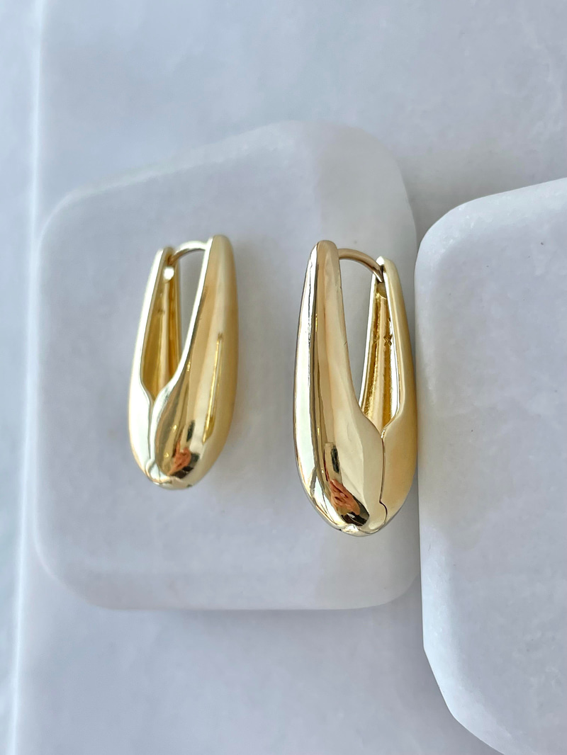 Özel Seri Damla Model Küpe Gold