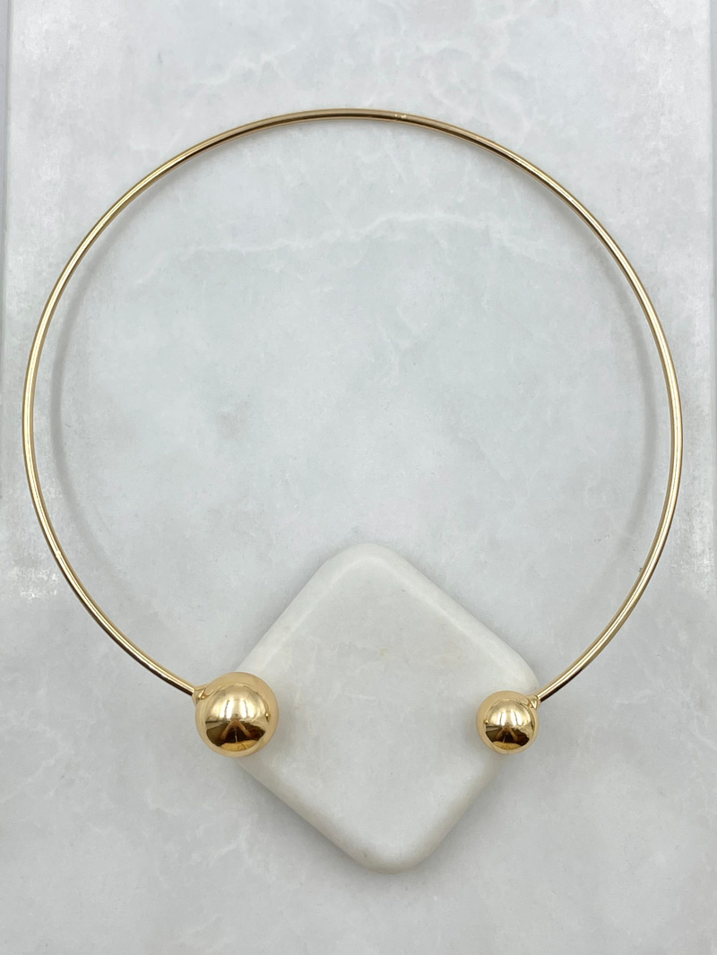 Büyük Küçük Top Kolye Gold