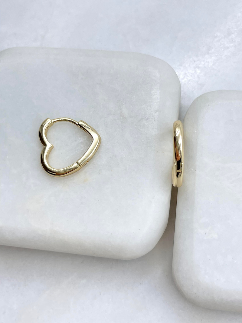 Özel Seri Kalp Model Küpe Gold