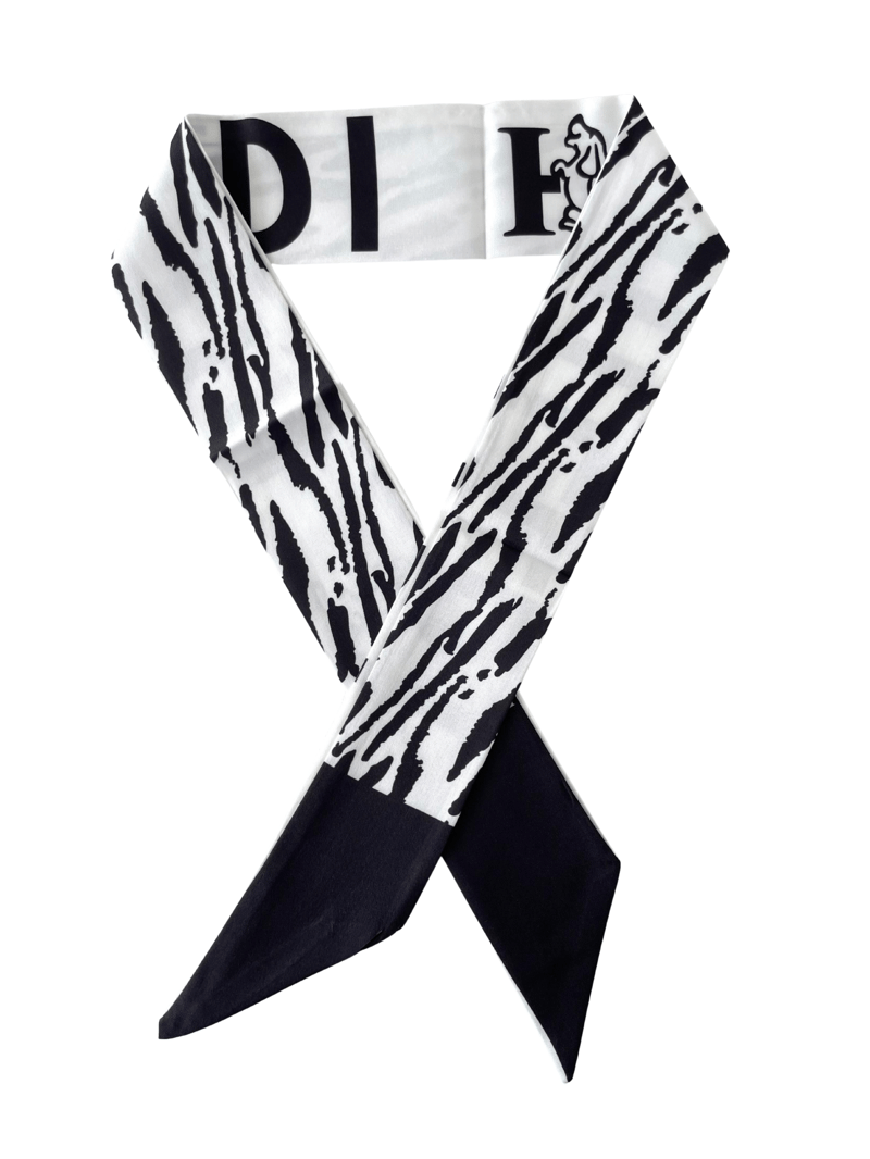 Zebra Desenli Bandana Fular Renkli