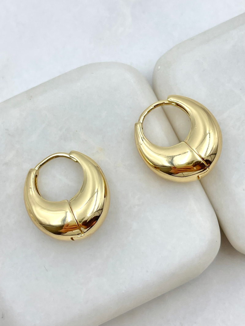Bombe Damla Küpe 1.8 cm Gold
