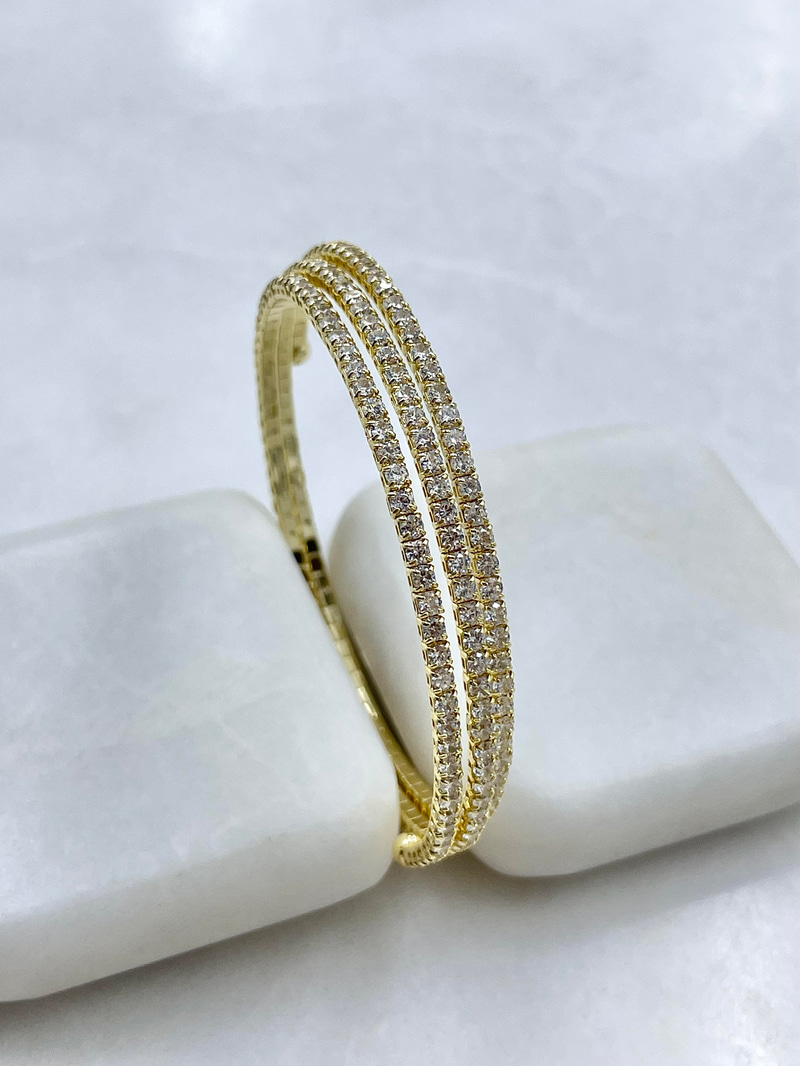 Altın Kaplama Yaylı Su Yolu Bileklik Gold